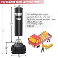 Dripex 70 Inch Upgrade Free Standing Punch Bag, Heavy Duty Freestanding Boxing Bag with Suction Cups, Stable Pedestal Standing Punching Bag for Adult Men Youth, MMA Muay Thai Kickboxing Home Gym Training
