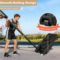 Dripex Portable 10FT Basketball Backboard Hoop Net Set Professional Outdoor Basketball Stand with Wheels for Adults and Children, Adjustable Height 2.3m-3.05m
