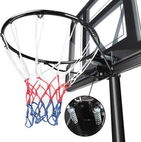 Dripex Portable 10FT Basketball Backboard Hoop Net Set Professional Outdoor Basketball Stand with Wheels for Adults and Children, Adjustable Height 2.3m-3.05m