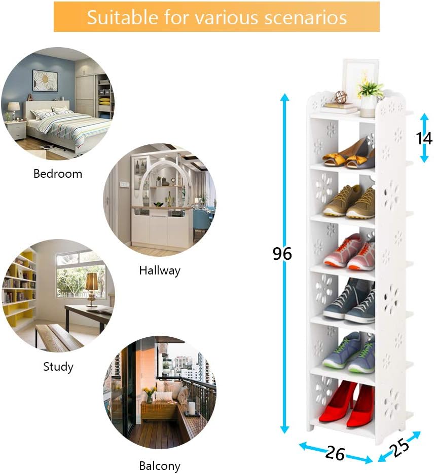 Dripex Shoe Rack Shoe Cabinet Storage Rack Bookshelf Shoe Organizer Free Standing Display Rack in Home Corridor Hallway and Corner