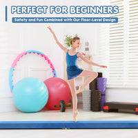 Dripex 7FT Folding Gymnastics Balance Beam Kids Training Beam Faux Suede for Home Gym Exercise