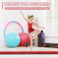Dripex 7FT Folding Gymnastics Balance Beam Kids Training Beam Faux Suede for Home Gym Exercise