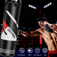 Dripex Punch Bag, 4FT Heavy Boxing Bag Set with Gloves, Hanging Punching Bag with 360° Swivel Hanging Chains - Punch Bags Equipment for Adults&Kids MMA Kickboxing Muay Thai Karate, Home Gym Training