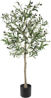 YOLEO 4FT/5FT/6FT/7FT Artificial Olive Tree Faux Silk Olive Plant for Home Office Decor Indoor Lifelike Fake Tree
