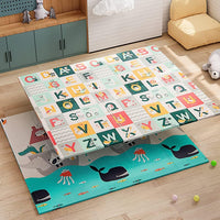 Dripex 197 × 177cm Baby Play Mat, Large Foam Crawling Playmat, Foldable Reversible Waterproof Non Toxic Portable Floor Mat with Letters and Numbers for Baby