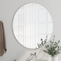 Dripex Frameless Bathroom Mirror, Wall Mounted Bathroom Mirror with Bevelled Edge & Pre-Drilled Holes for Dressing Room Bedroom Living Room