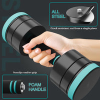 Dripex Steel Adjustable Dumbbells Set 2.5kg 5kg 7.5kg 10kg 15kg 25kg Dumbbells Pair Hand Weights with Foam Handle for Men Women Home Gym Fitness Dumbbell Training