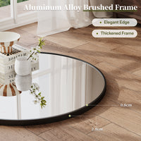 Dripex Round Mirror, 40 to 90cm Circle Hanging Wall Mirror - Home Decorative Wall Mounted Vanity Mirror for Bathroom, Dressing Room & Living Room