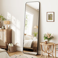 Dripex Arch/Rectangular Mirror Full Length, 160 x 50cm/150 x 40cm Full Body Floor Mirror with Stand, Standing/Leaning/Hanging for Living Room Bedroom