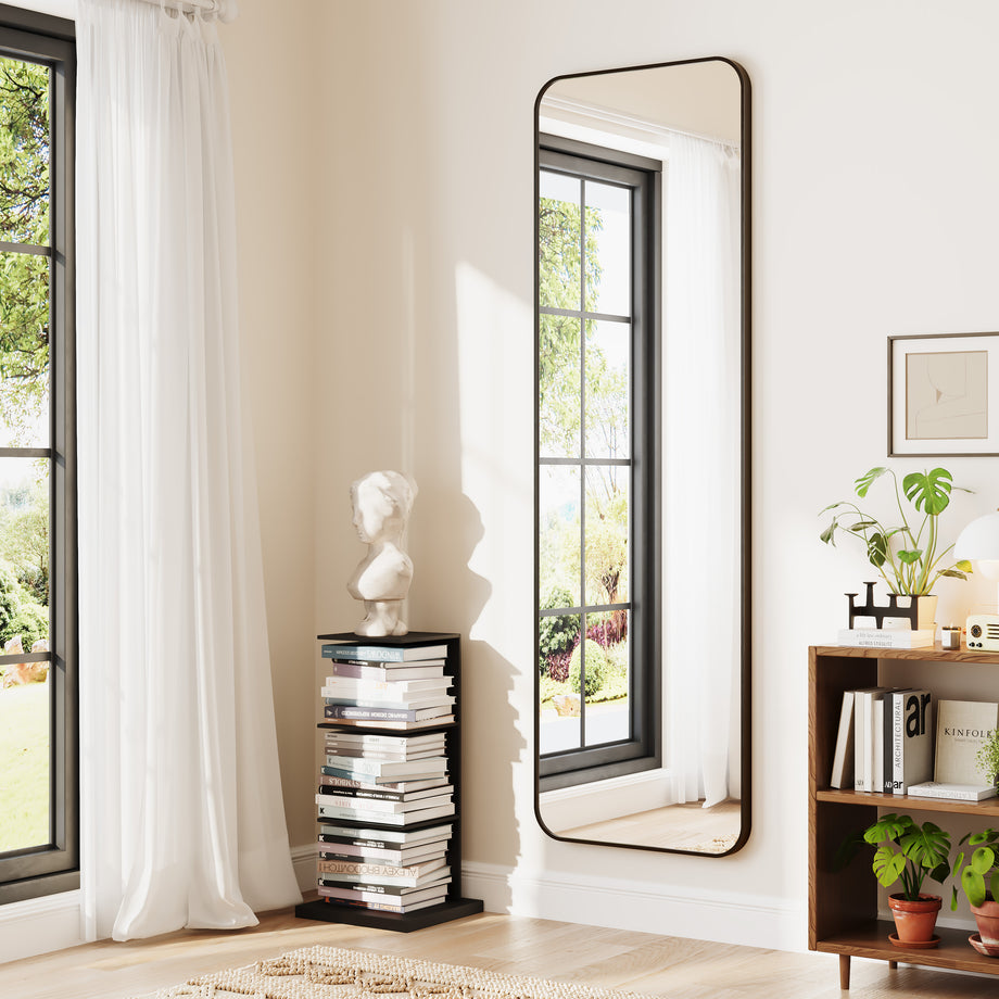 Dripex Arch/Rectangular Mirror Full Length, 160 x 50cm/150 x 40cm Full Body Floor Mirror with Stand, Standing/Leaning/Hanging for Living Room Bedroom