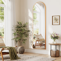 Dripex Arch/Rectangular Mirror Full Length, 160 x 50cm/150 x 40cm Full Body Floor Mirror with Stand, Standing/Leaning/Hanging for Living Room Bedroom