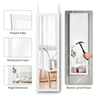 Dripex Over Door Mirror Full Length, 110 x 33cm/110 x 45cm Wall Mounted Mirror Door Hung Mirror for Bathroom/Bedroom/Wardrobe - Toughened Glass