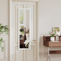 Dripex Over Door Mirror Full Length, 110 x 33cm/110 x 45cm Wall Mounted Mirror Door Hung Mirror for Bathroom/Bedroom/Wardrobe - Toughened Glass