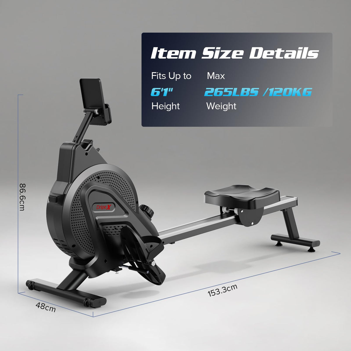 Dripex Exercise Machine Dripex Magnetic Rowing Machine for Home Use Rower Machine for Home Gym ...