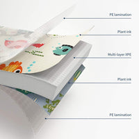 Dripex Baby Play Mat for Floor, 197×177×1cm Large Foldable Activity Mat with Alphabet & Numbers, Kids Soft Foam Crawling Playmat, Double-Sided, Waterproof, Lightweight and Easy to Clean