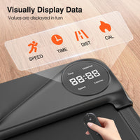 Dripex Under Desk Treadmill, 2.5HP Walking Pad Treadmill with Shock-absorbing Cushions & Comfortable Running Belt, Portable Walking Machine with Remote Control and LED Display, 1-6km/h, No Assembly