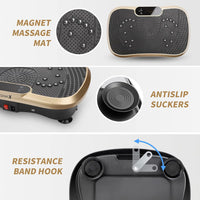 Dripex Vibration Plate Exercise Machine, Whole Body Workout Fitness Vibration Plate, Vibration Power Plate with Resistance Bands,Slim Vibration Platform for Home Training & Shaping,99 Levels