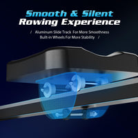 Dripex Magnetic Rowing Machine for Home Use Rower Machine for Home Gym & Cardio Training Rower with Aluminum Slide Rail, 16 Adjustable Resistance & LCD Monitor