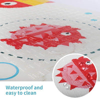 Dripex Baby Play Mat for Floor, 197×177×1cm Large Foldable Activity Mat with Alphabet & Numbers, Kids Soft Foam Crawling Playmat, Double-Sided, Waterproof, Lightweight and Easy to Clean