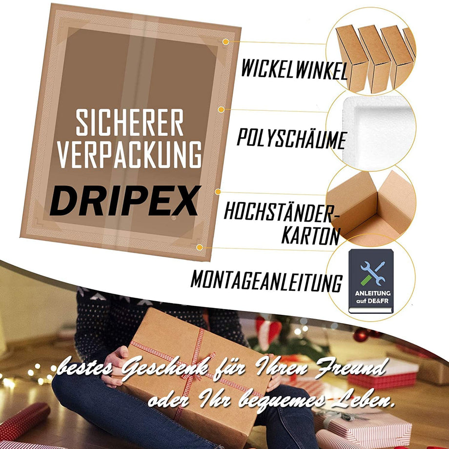 Dripex Bathroom Mirror with LED Lights, 600 * 800 MM Illuminated Bathroom Mirror Wall Mounted Vanity Mirror, Bathroom Light Mirror with Demister Pad, Horizontal/Vertical