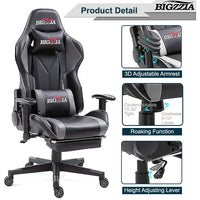 Bigzzia Gaming Chair - Ergonomic Office Chair (with footrest)