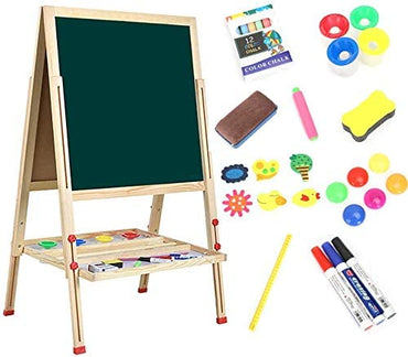 Dripex Kids Easel Double Sided Painting Chalkboard and Magnetic
