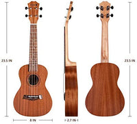 Dripex Soprano Ukulele 23 Inch with Beginner Kit