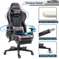 Bigzzia Gaming Chair - Ergonomic Office Chair (with footrest)