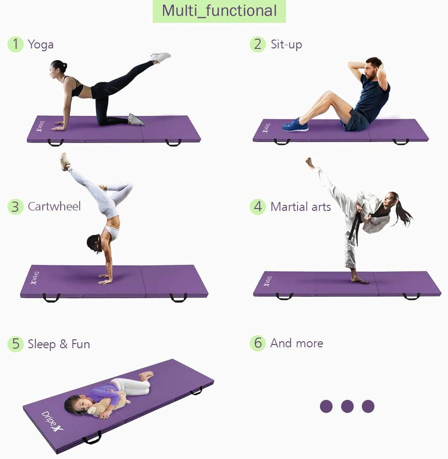 Dripex Folding Gymnastics Exercise Mat - 6FT