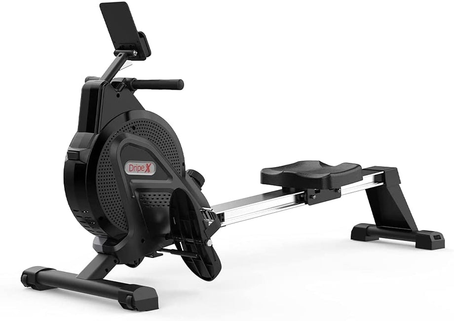 Dripex Magnetic Rowing Machine for Home Use & Cardio Training Rower with Aluminum Slide Rail, 16 Adjustable Resistance & LCD Monitor (2021 Upgrade Version)