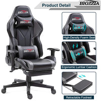 Bigzzia Gaming Chair - Ergonomic Office Chair (with footrest)