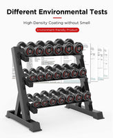 Dripex 3 Tier Heavy Duty Dumbbell Rack for Home Gym Weight Rack Dumbbell Storage Stand Holder