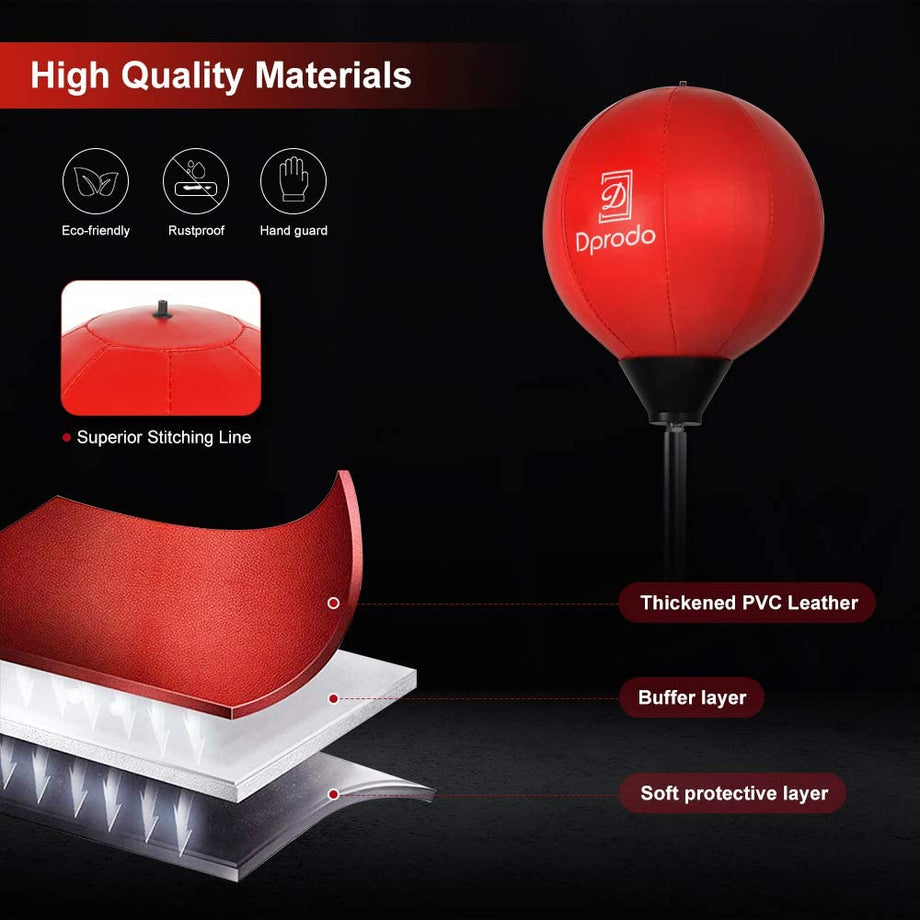 Punching Bag with Stand Freestanding Boxing Bag, Dprodo Adjustable Speed Reflex Training Bag for Adults Kids Plus Boxing Gloves, Workout Punch Set for Home Gym