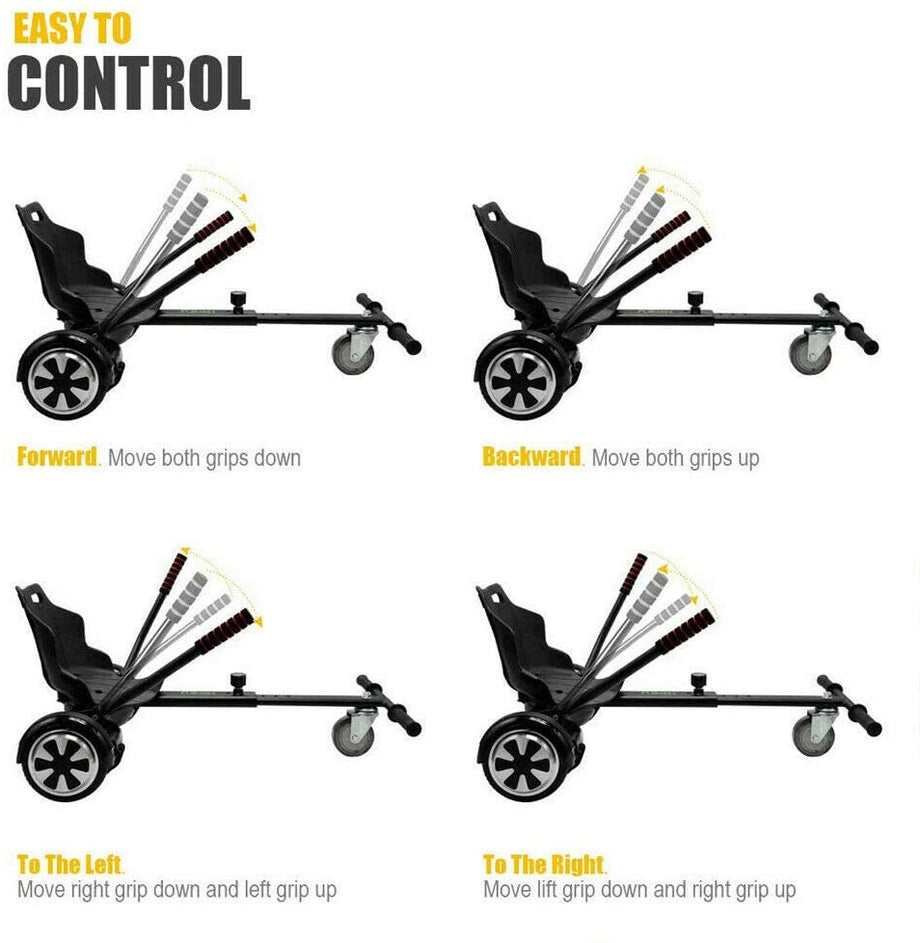 Iropro Hover Go Karts Hoverboard Seat Attachment 6.5/8/10 Adjustable Accessory for Kids Adults