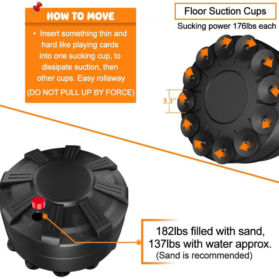 Dripex 69''Adult Free Standing Boxing Punch Bag with Boxing Gloves, Heavy Duty Punching Bag Stand with Suction Cup Base