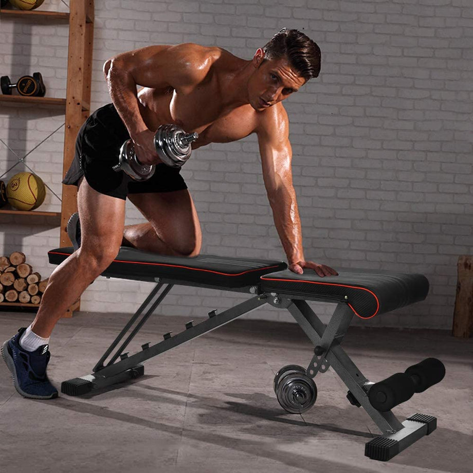 Yoleo Adjustable Commercial Grade Workout Bench Gym Bench Yoleo