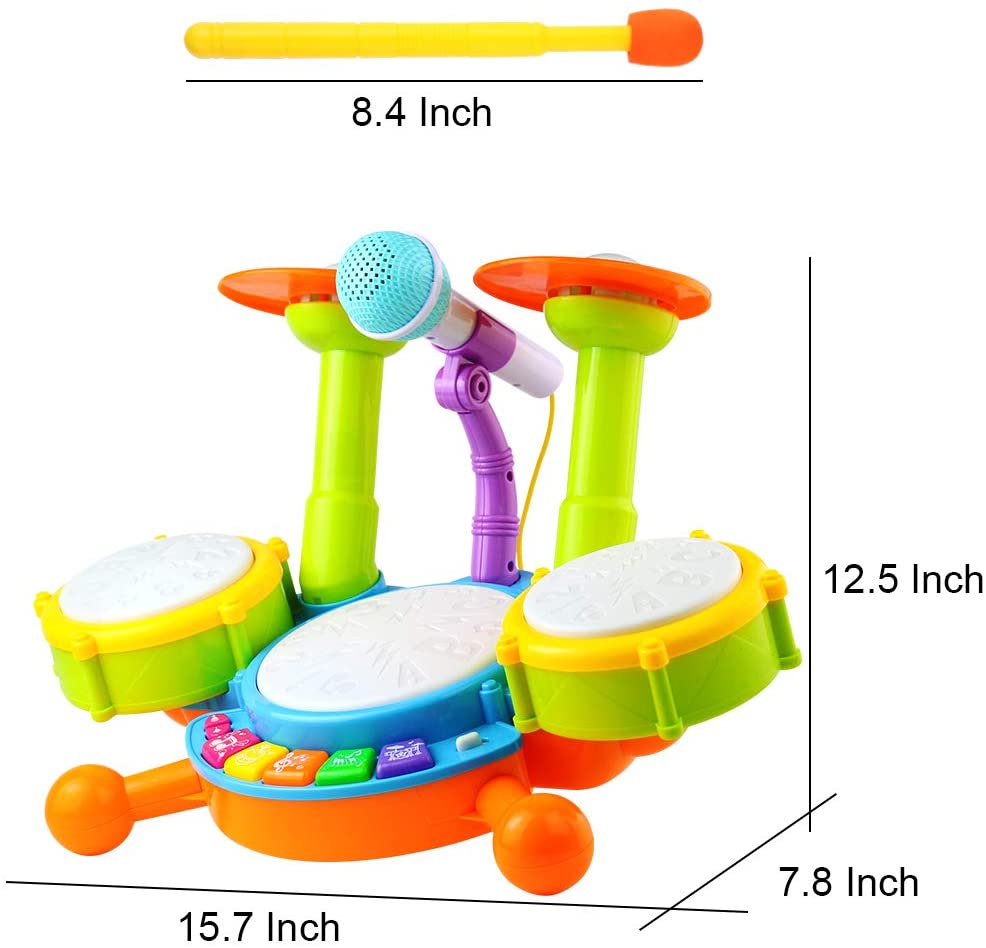 EERKEOD Kids Drum Set for Toddlers Musical Instruments in India EERKEOD Kids Drum Set for Toddlers Musical Instruments in India
