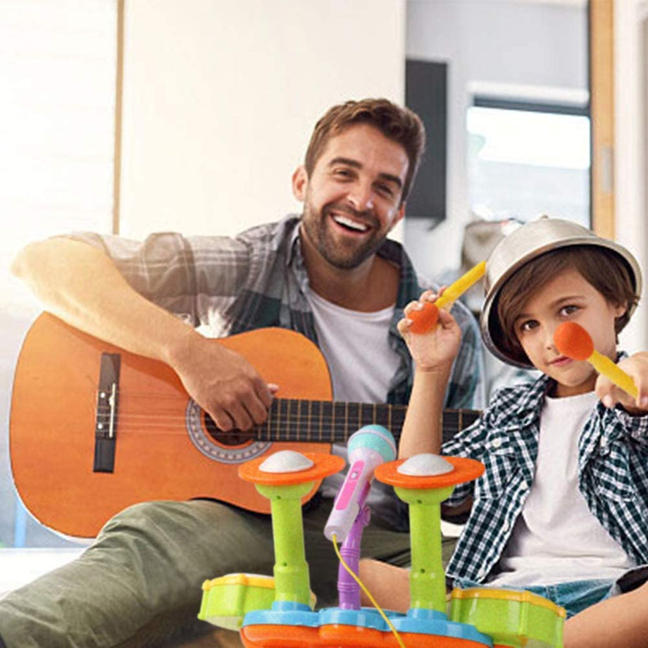 Kids Drum Kit Toy Drum Set Baby Musical Instruments for Toddlers Nursery Rhymes Electronic for Children Kid Boys Girls 3 4 5 Year Olds