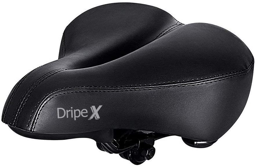 hop Dripex Most Comfortable Gel Bike Saddle Seat, Outdoor Women and Men Cycling Seat, Foam Padded Breathable with One Mounting Wrench.