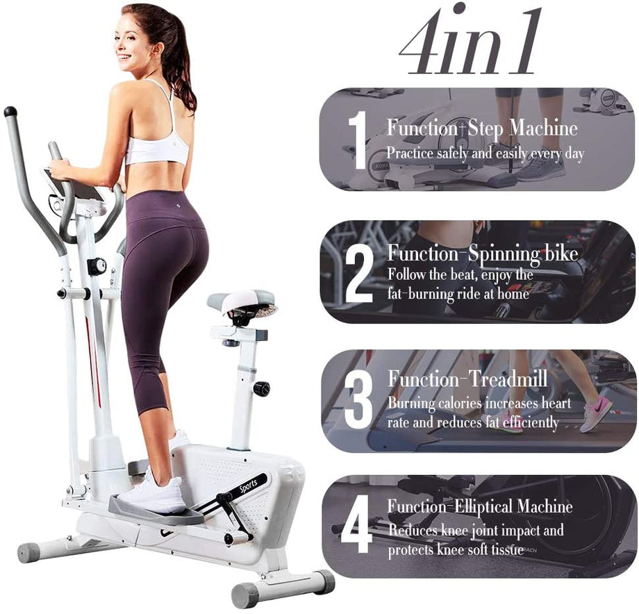 Dripex Cross Trainer Machine (2020 New Version) 4in1 Elliptical Exer