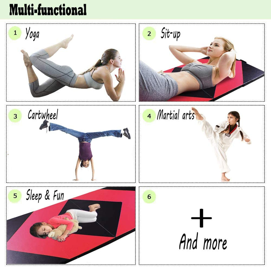 Dripex Folding Gymnastics Exercise Mat - 8FT