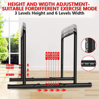 Yoleo Adjustable Dip Bar- 500lbs