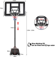 Dripex Portable Basketball Hoops & Goals Basketball System