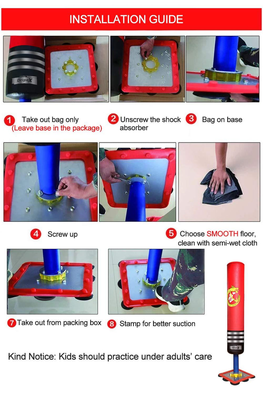 Dripex Kids Free standing Punching Bag