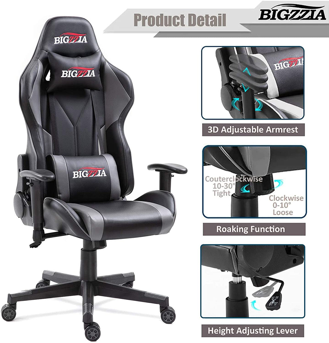 Bigzzia Ergonomic Gaming Chair – Dripex-UK