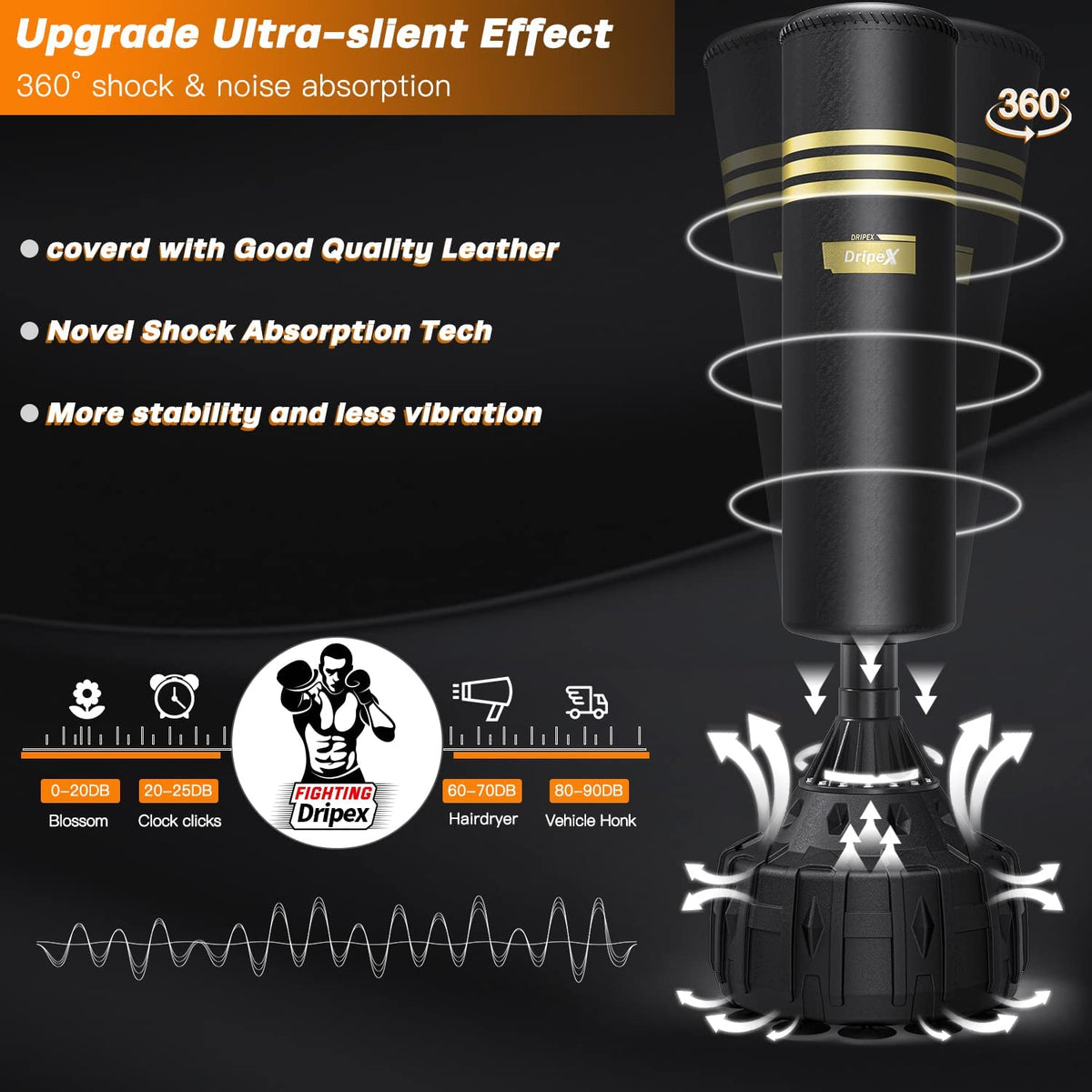 Dripex Freestanding Punching Bag Boxing Partner Boxing Trainer Heavy D