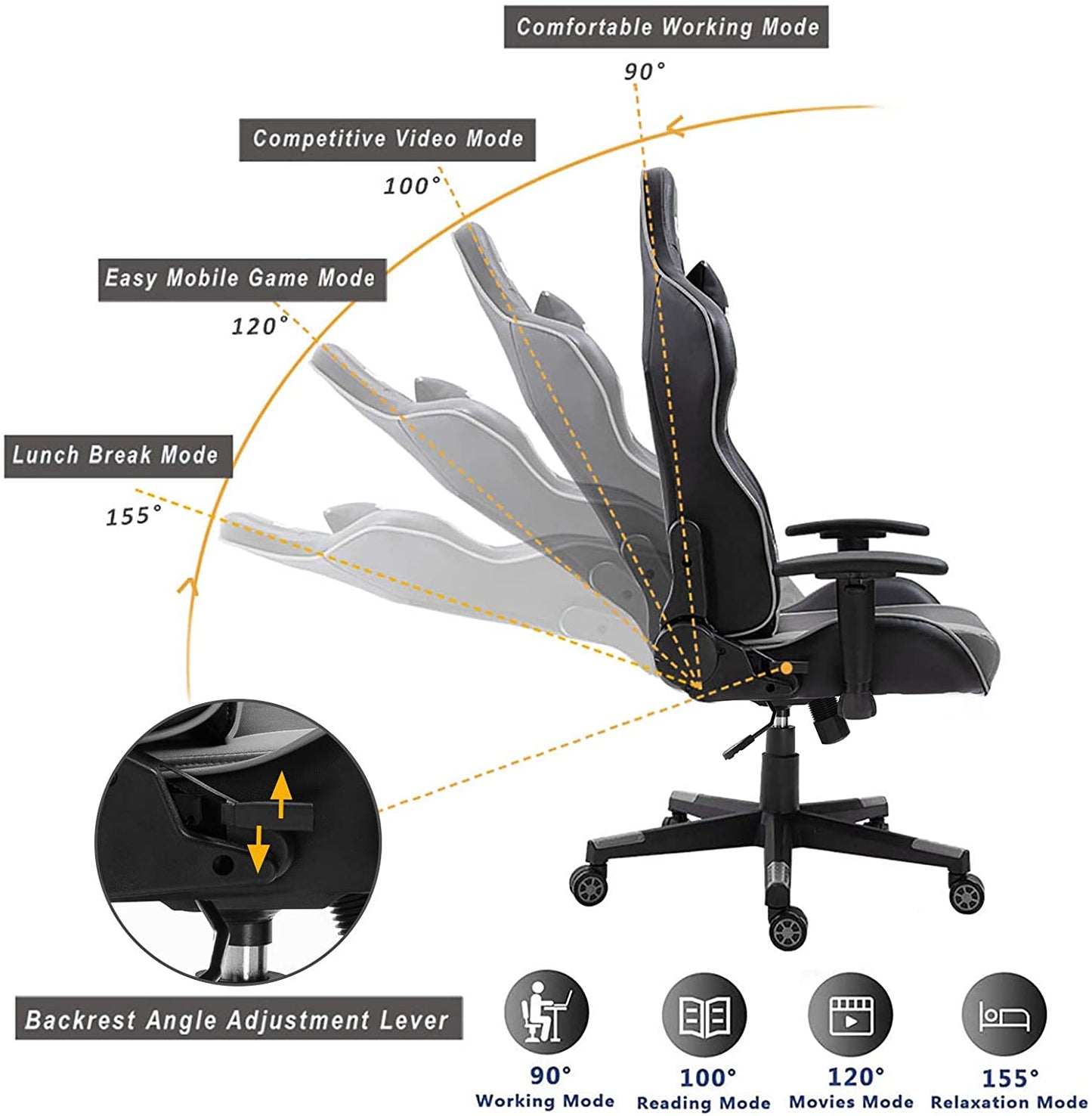 Bigzzia Ergonomic  Gaming Chair