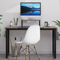Dripex Computer Desk Industrial Writing Desk with Monitor Stand 47in Computer PC Laptop Table with Storage Bag and Hook for Home Office