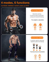 Dripex Adjustable Dumbbell Barbell Weight Pair (2021 New Version)- Free Weighs 4-In-1 Set with Non-Slip Neoprene Hand, Perfect for Male and Female Fitness at Home and Office Gym-10KG