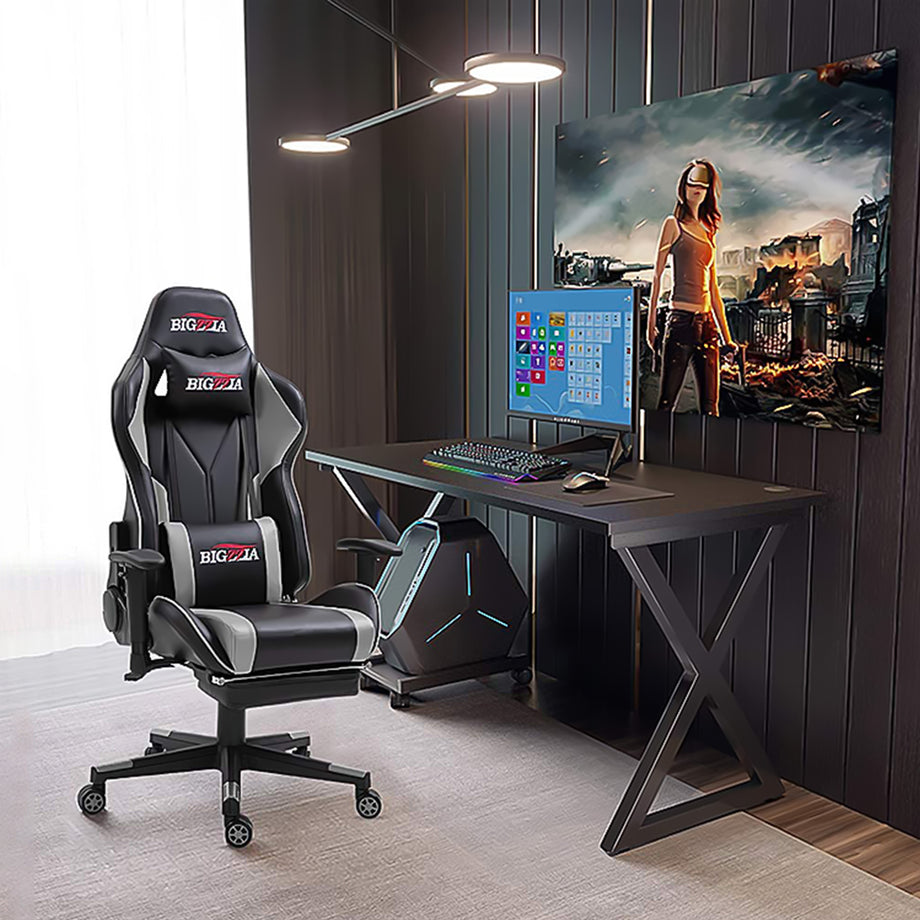 Bigzzia Gaming Chair - Ergonomic Office Chair (with footrest)